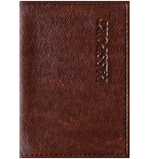 Обложка для паспорта OfficeSpace "Бизнес", кожзам, коричневый