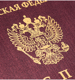 Обложка для паспорта OfficeSpace ПВХ, Премьер, тиснение "Герб"