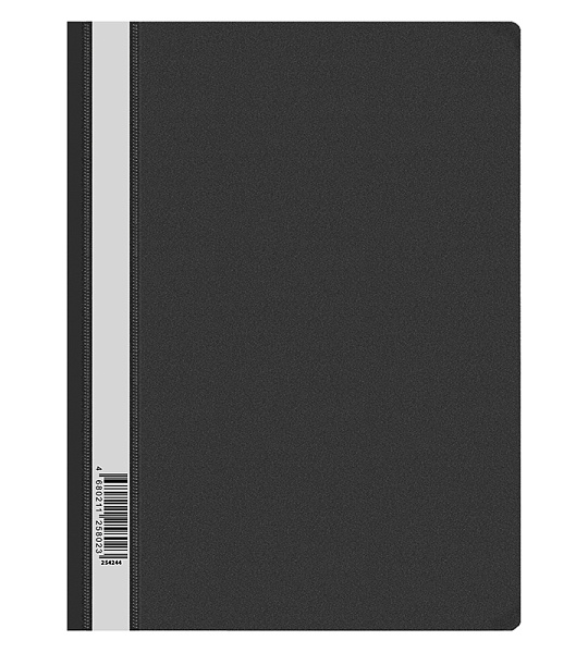 Папка-скоросшиватель пластик. OfficeSpace, А4, 120мкм, черная с прозр. верхом