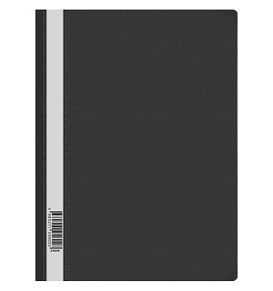 Папка-скоросшиватель пластик. OfficeSpace, А4, 120мкм, черная с прозр. верхом