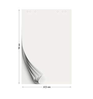 Блокнот для флипчарта OfficeSpace 67,5*98см, 10л., белый, 80г/м2