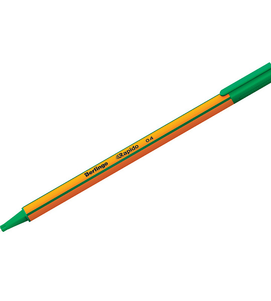 Ручка капиллярная Berlingo "Rapido" зеленая, 0,4мм, трехгранная