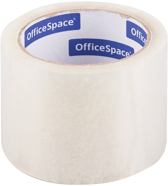 Клейкая лента упаковочная OfficeSpace, 72мм*66м, 40мкм, прозрачная, ШК