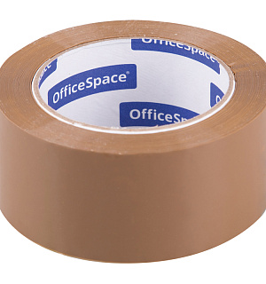 Клейкая лента упаковочная OfficeSpace, 48мм*100м, 45мкм, темная, ШК