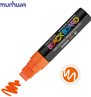 Маркер меловой MunHwa "Black Board Jumbo" оранжевый, 15мм, водная основа