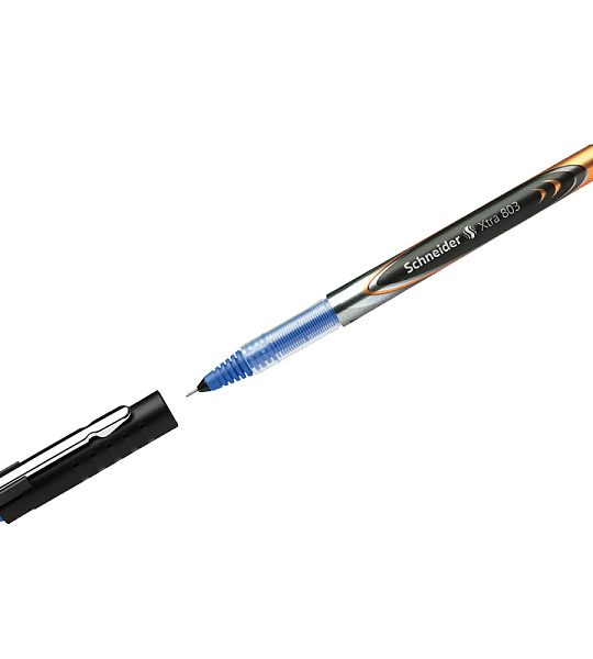 Ручка-роллер Schneider "Xtra 803" синяя, 0,5мм, игольчатый пишущий узел, одноразовая