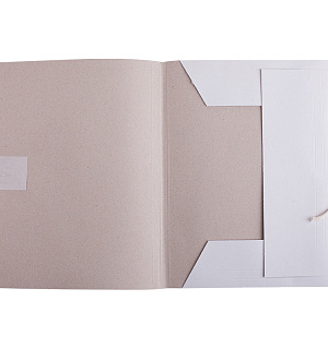 Папка для бумаг с завязками OfficeSpace, картон немелованный, 320г/м2, белый, до 200л.