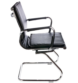 Конференц-кресло Бюрократ CH-993-Low-V/black, искусственная кожа черная (ПОД ЗАКАЗ)