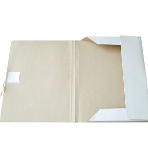 Папка для бумаг с завязками OfficeSpace, Герб России, картон немелованный,300г/м2, белый, до 200л.